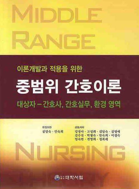 (이론개발과 적용을 위한) 중범위 간호이론 = 대상자-간호사, 간호실무, 환경 영역