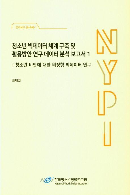청소년 빅데이터 체계 구축 및 활용방안 연구 데이터 분석 보고서.