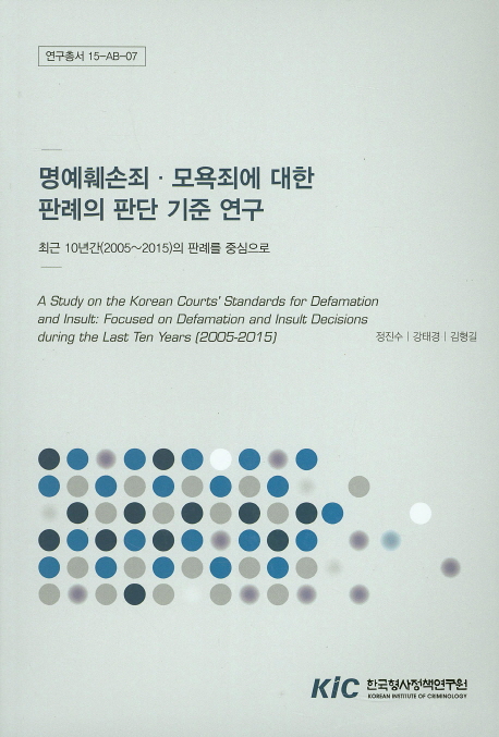 명예훼손죄 · 모욕죄에 대한 판례의 판단 기준 연구 : 최근 10년간(2005~2015)의 판례를 중심으로